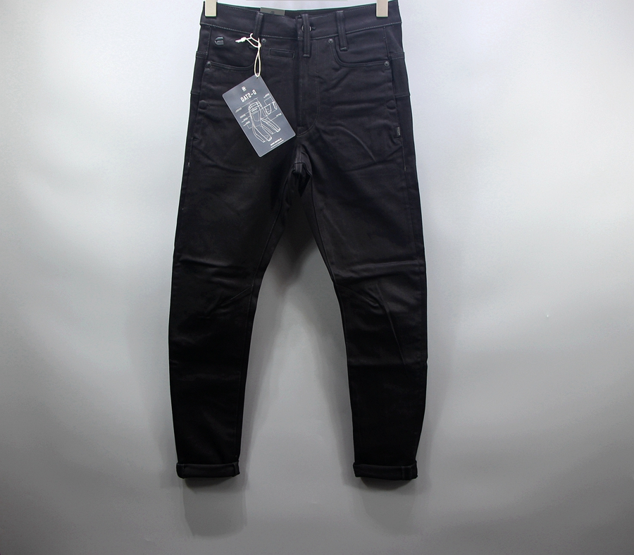 中性款牛仔裤男女G家新品黑牛立体多口袋工装裤休闲裤弯刀裤长裤