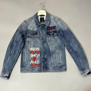 立体刺绣复古潮流上衣外套 JEANS男女牛仔夹克25秋新品 中性款 ABLE