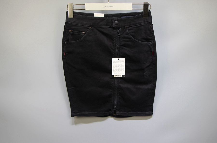 ABLEJEANS牛仔A字裙拉链半身裙