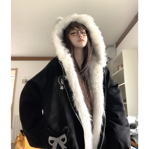 土豆猫座山雕猫耳朵冬季外套女