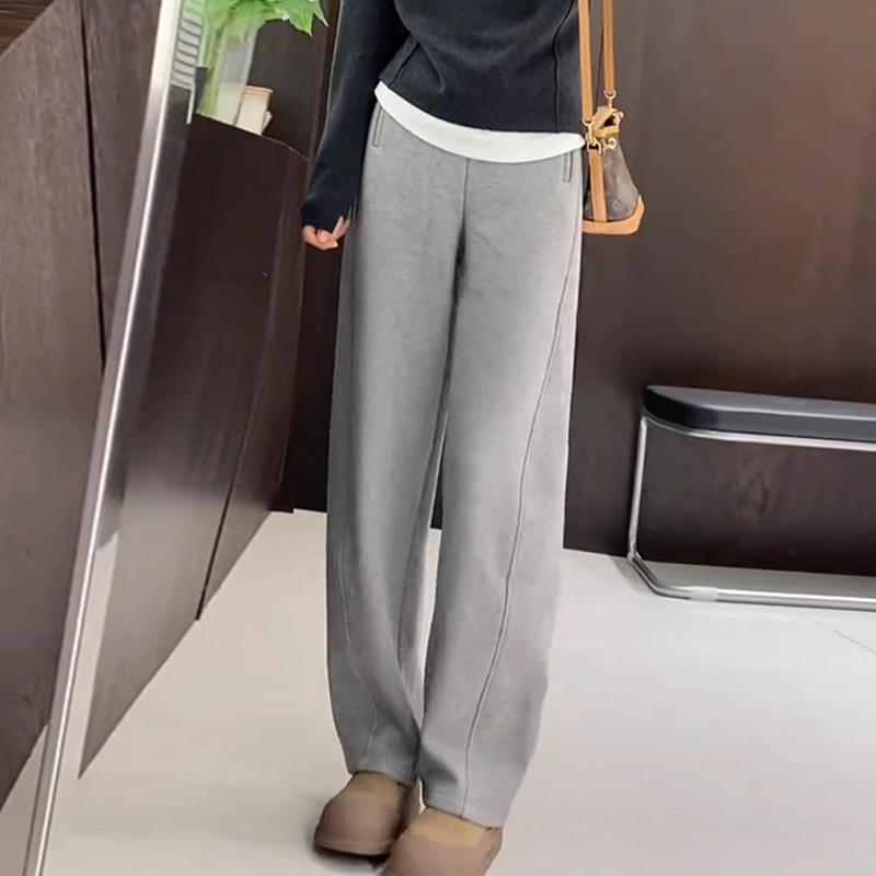 香蕉运动裤女秋冬季阔腿裤