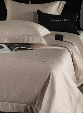 Freemonde【白夜蔷薇】高级感莱赛尔天丝棉四件套柔软雾羽棉床品