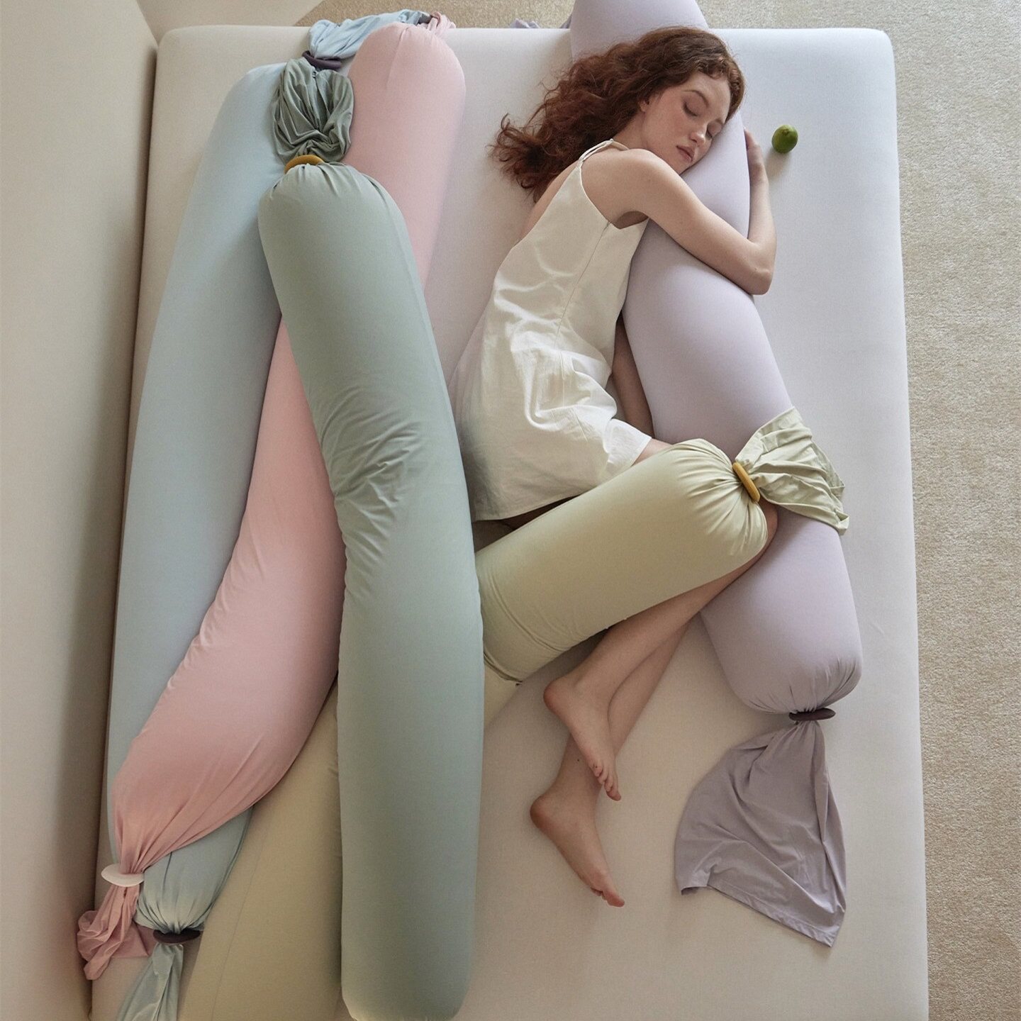 YACOOLDUCK觅森凉爽鸭解压BOBO枕侧睡孕妇抱枕夏日冰感夹腿枕腰枕