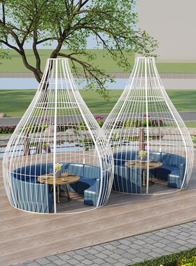 超大型鸟笼户外酒店巨型餐厅鸟笼公园景区卡座咖啡厅装饰大号座椅