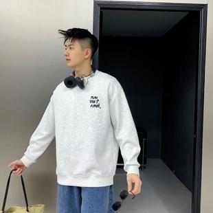 男装-2025年秋季新款韩版百搭男士卫衣休闲帅气套头长袖上衣潮