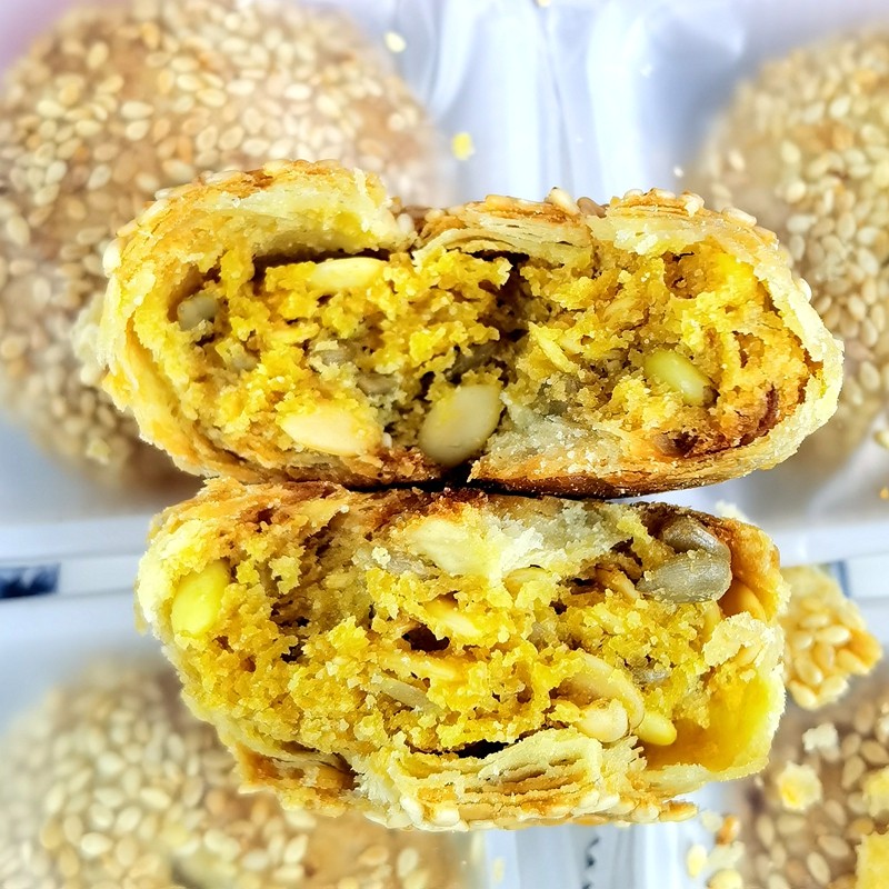 杭州法根食品手打蛋黄酥饼老式中式糕点蛋黄果仁馅料芝麻点心茶点