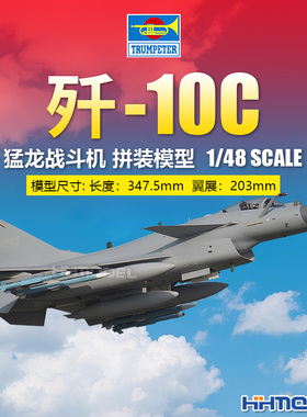 恒辉模型 小号手 05826 1/48 歼10C J-10C 猛龙战斗机 拼装模型