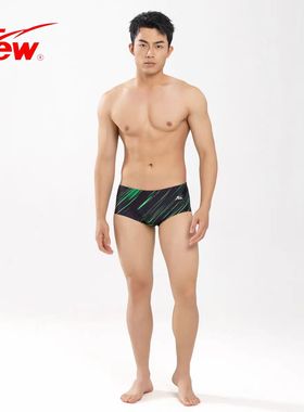 FEW/飘新款速干小四角游泳裤时尚印花男士专业比赛训练泳裤M3146