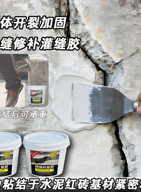 墙体有裂缝修补填缝剂水泥红砖开裂加固粘结维修灌缝胶注浆补墙膏