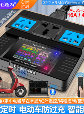 炬为AC交流数显电压表电流表功率计电力监测仪电度电费表计量插座