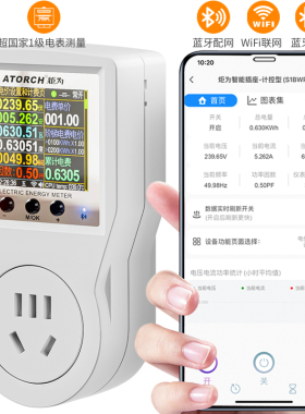炬为wifi智能插座手机无线远控开关功率计检测试仪数显空调控制器