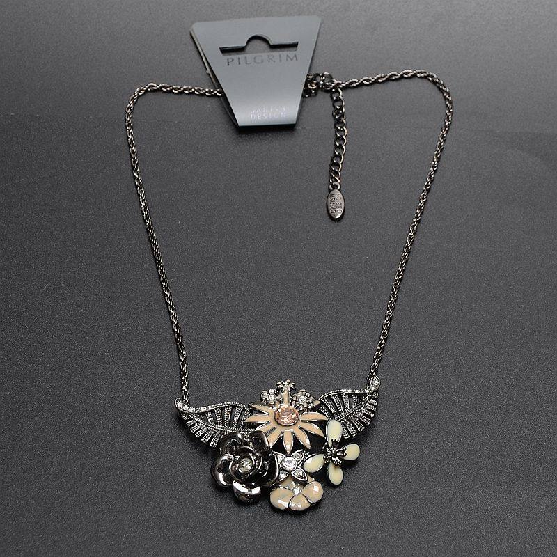 新款个性气质水晶宝石珐琅釉项链