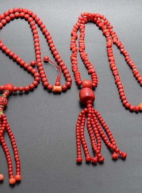 新款项链红海竹石珊珠毛衣链