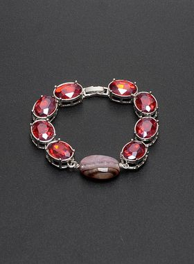 欧美新款个性气质水晶宝石手链