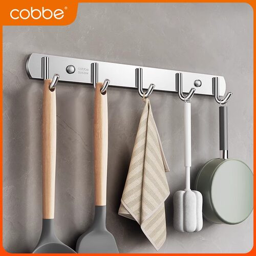 卡贝厨房挂钩免打孔304不锈钢