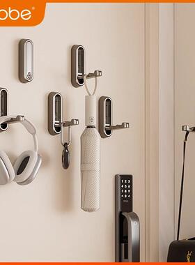 免打孔隐形挂钩墙上隐藏式浴室折叠衣服衣钩墙壁挂门后玄关挂衣架