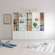 可比熊实木儿童书架绘本架家用宝宝置物架落地书柜自由组合收纳柜