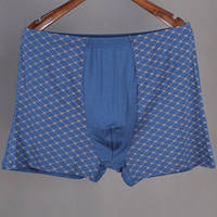 Two pairs of oversized bamboo fiber men's underpants, oversized fat pants, men's high-waisted fat boxer shorts thumbnail 5