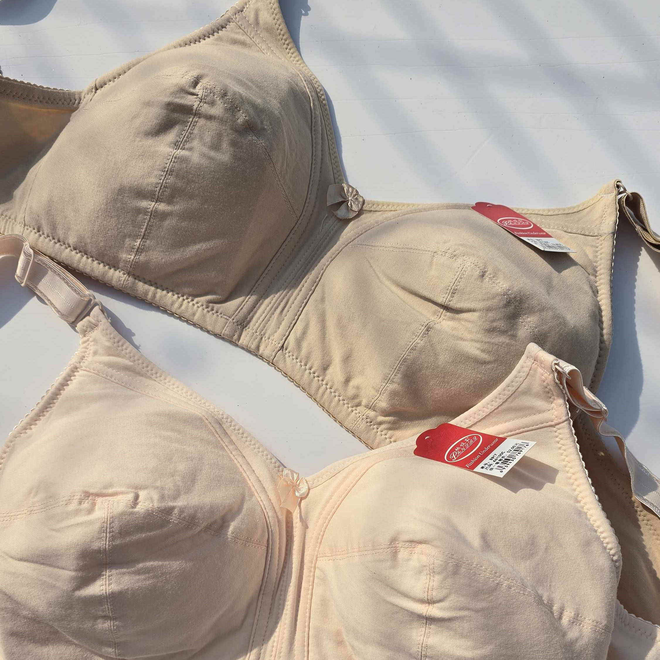 大码中老年胖妈妈全棉薄款大C杯内衣加宽全包型无钢托纯棉文胸罩