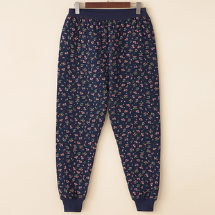 加大码冬季中老年人女士棉裤南极棉胖妈妈纯棉三层夹棉中厚保暖裤