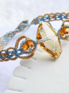 施家水晶竖元宝手链水晶时尚手链