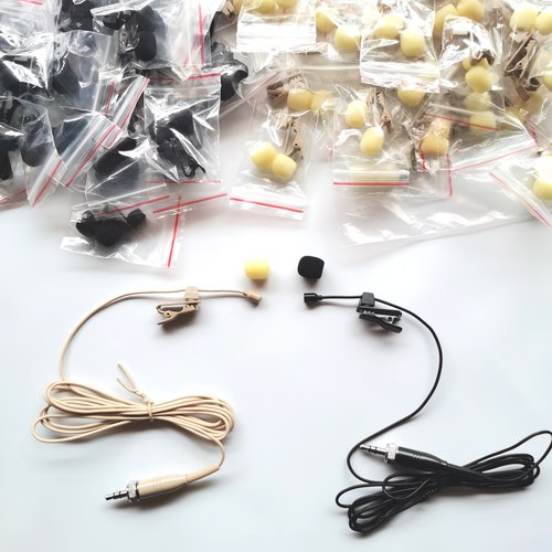 领夹话筒麦线夹子AMS咪寶无线腰包发射器领夹话筒胸麦克风咪头线