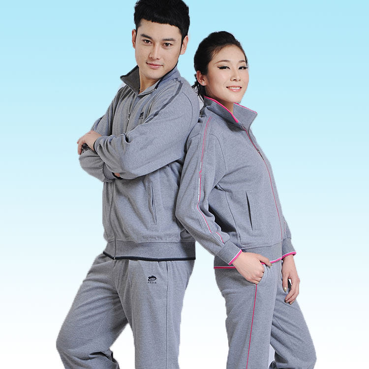 运动衣套装男秋冬纯棉不起球保暖中老年健身服开衫长袖居家妈妈装