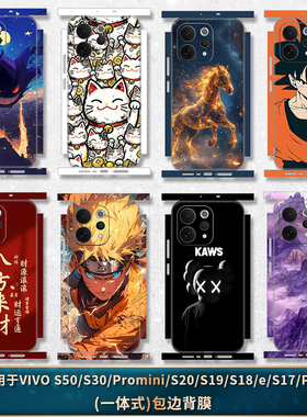 适用于vivo S50/S30/Promini/S20/S19全包边后膜手机3M磨砂彩膜s18e一体式背膜