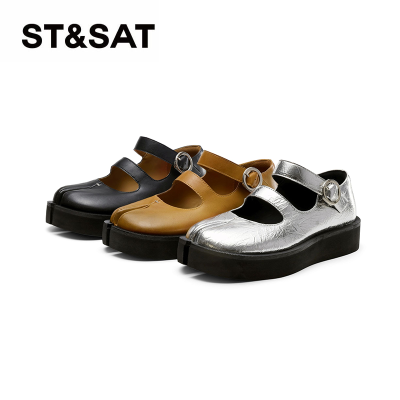 星期六复古风厚底百搭时尚单鞋女