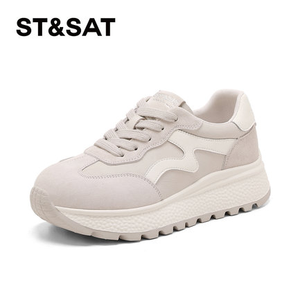 St&Sat/星期六春秋厚底德训鞋休闲阿甘鞋休闲单鞋女SSE1112C7A