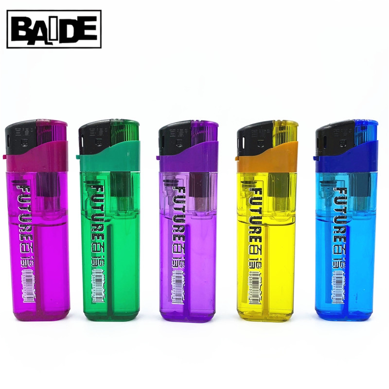 包邮50个装百得电子明火塑料一次性打火机点烟潮流防爆超市便利店