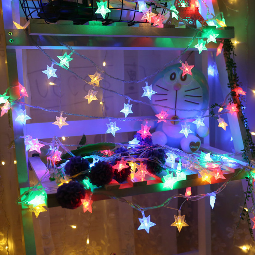 插电彩色常亮网红装饰LED灯小彩灯闪灯串灯满天星房间布置氛围灯