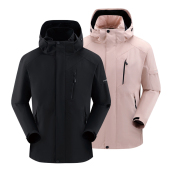 龙狮戴尔男女防泼水抓绒衣羽绒服三合一冲锋衣外套 清仓 断码