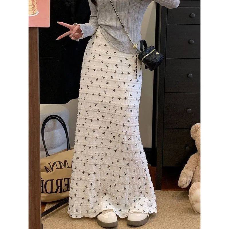 2025夏季度假风蝴蝶结印花蕾丝镂空碎花鱼尾半身裙显瘦纯欲长裙子,女装/女士精品,半身裙,淘宝优惠券,粉丝福利购,淘宝优惠卷