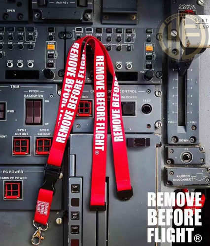 美利堅洋行進口REMOVE BEFORE FLIGHT飛行前拆除證件帶手機掛繩