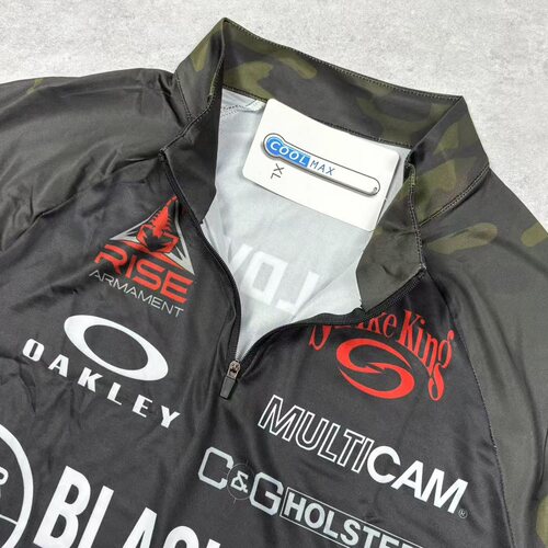 美利坚洋行 BLACK MULTICAM 迷彩射手服 户外散热立领排汗衫