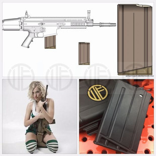 美利坚洋行特种部队御用SCAR弹匣造型充电宝 出口款没有3C标