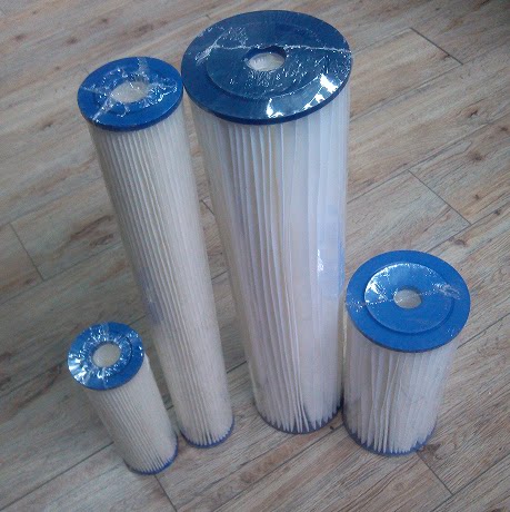 10寸 20寸 大胖纸折叠滤芯pe材质微孔纸质滤芯工业过滤大流量通用