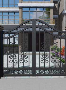 铝合金定制欧式铁艺大门高档铁门栅栏门别墅门庭院门花园门院子门