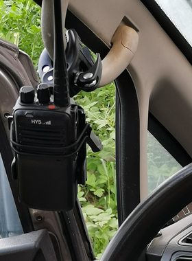 手台手咪通用车载支架汽车摩托电动车自行车手柄支架牢固不晃