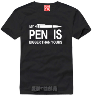 bigger than 纯棉短袖 Pen 英文字母T恤文化衫 个性 yours时尚