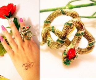 时尚个性夸张可爱花朵宝石动物戒指男女小饰品特价清仓处理