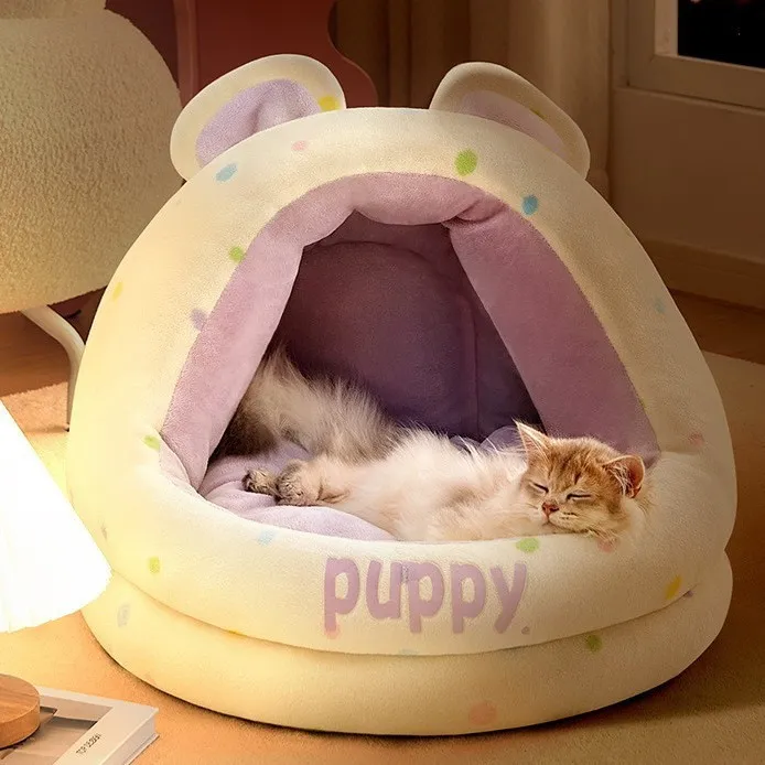 跨境猫窝冬天加厚保暖半封闭安全感小型犬睡觉的沙发狗窝四季通用,宠物/宠物食品及用品,猫窝/屋/帐篷/沙发,淘宝优惠券,粉丝福利购,淘宝优惠卷