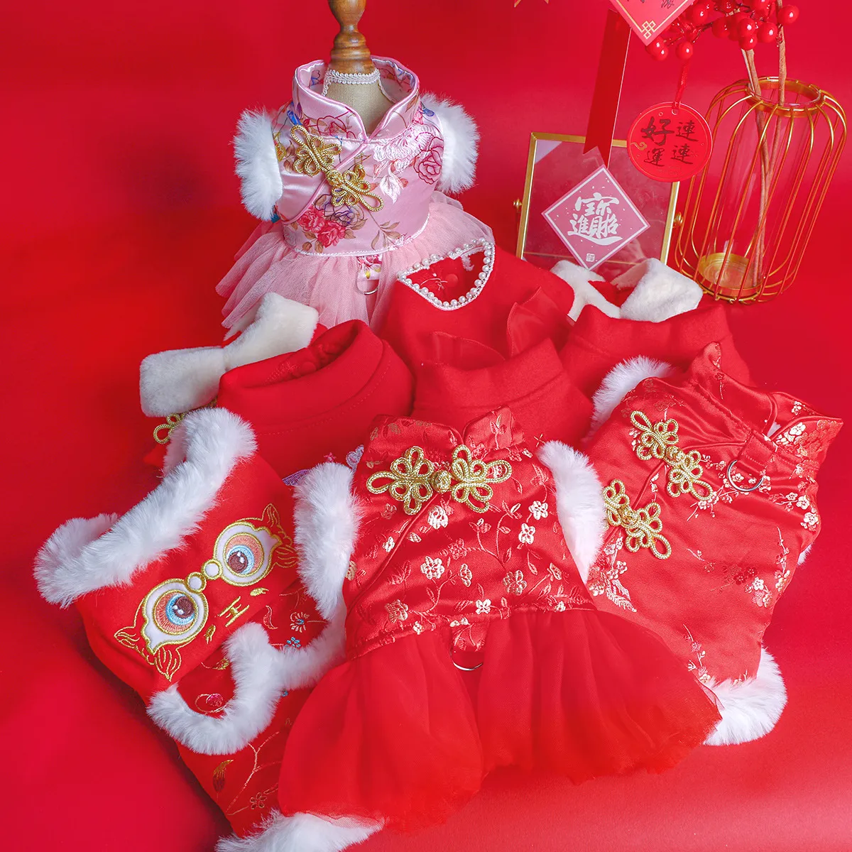 现货宠物热卖宠物狗狗猫咪衣服小型犬狗新年喜庆大红拜年服集合,宠物/宠物食品及用品,狗宠物服装/雨衣,淘宝优惠券,粉丝福利购,淘宝优惠卷