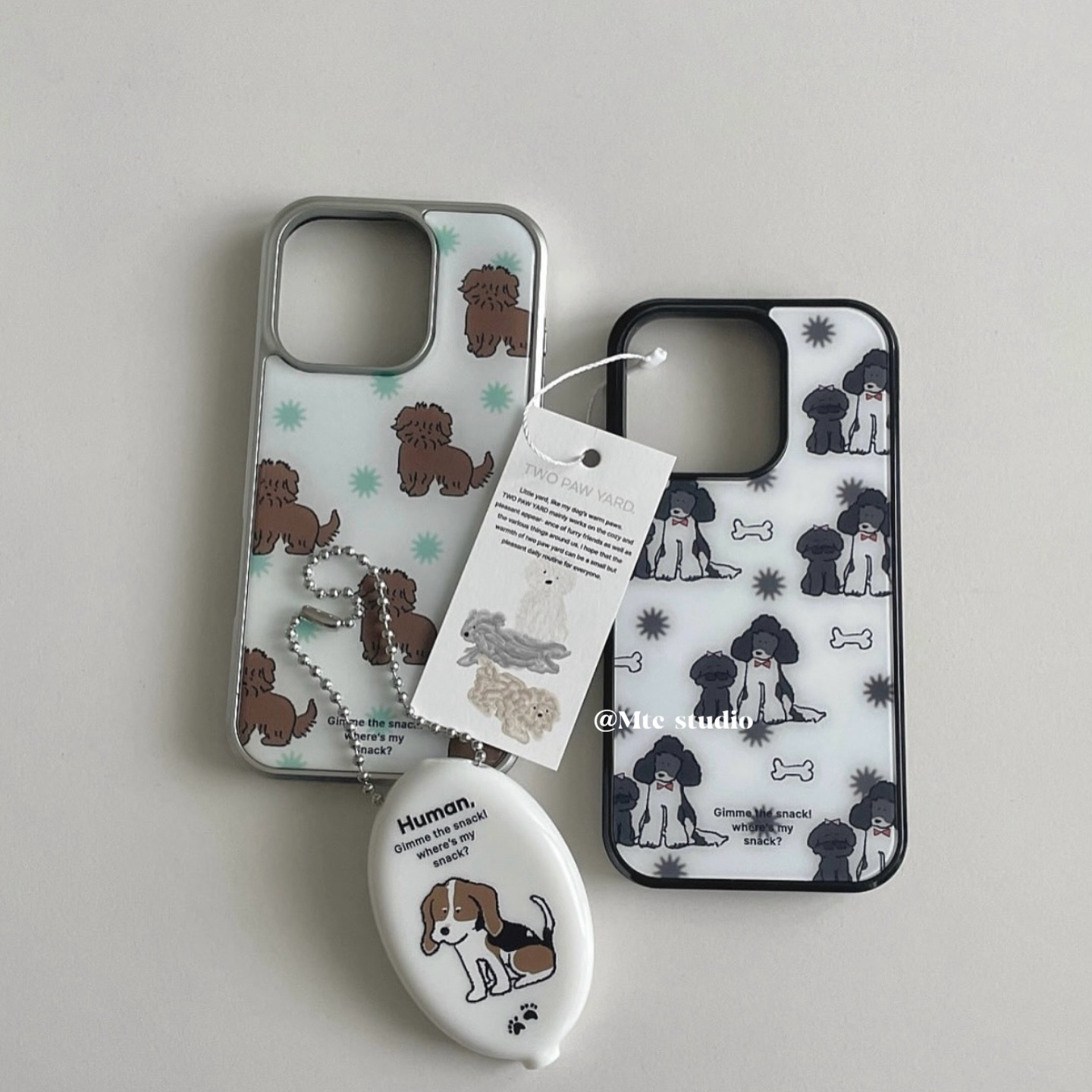 韩系ins风可爱比熊腊肠狗手机壳