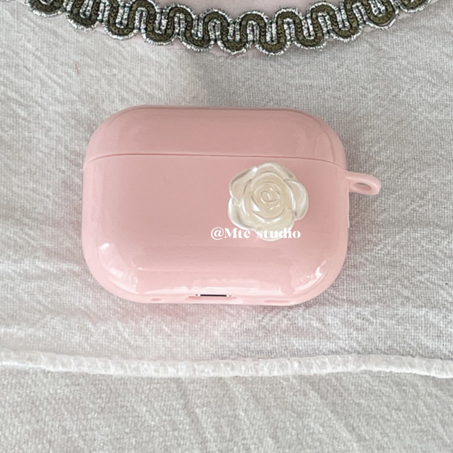 粉色日记韩系ins苹果耳机保护套