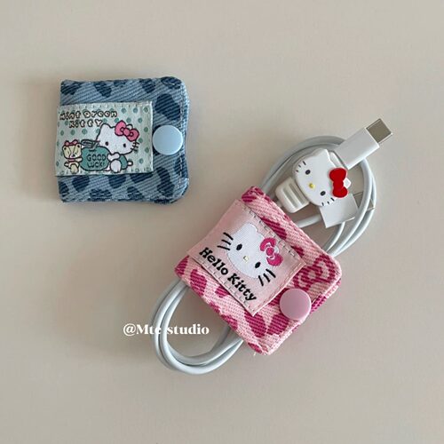 韩系ins古早kitty耳机绕线器收纳