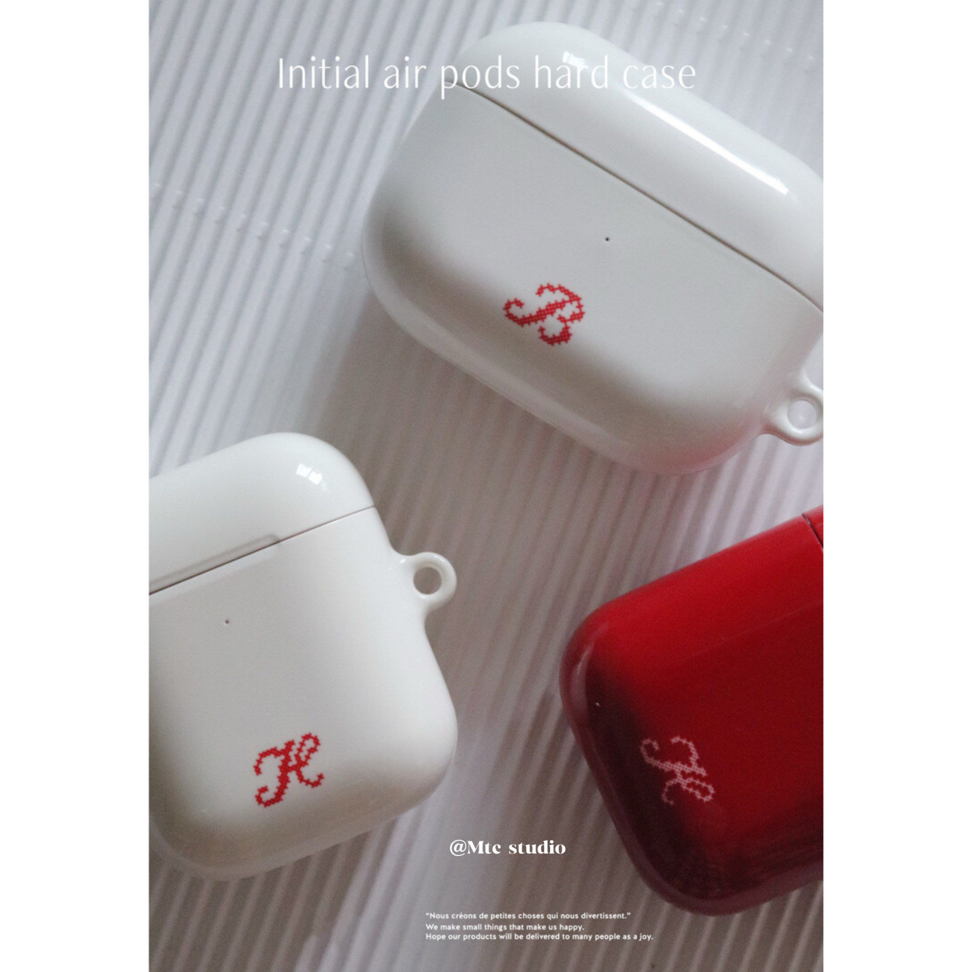 韩国进口涂层菲林~简约英文情侣适用airpods4保护套airpodspro2苹果耳机套airpods3/2防摔AirPodspro3保护壳