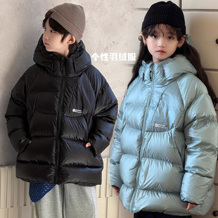 18岁亲子款 儿童连帽高腰大口袋免洗羽绒服中大童3 新款 2025冬装