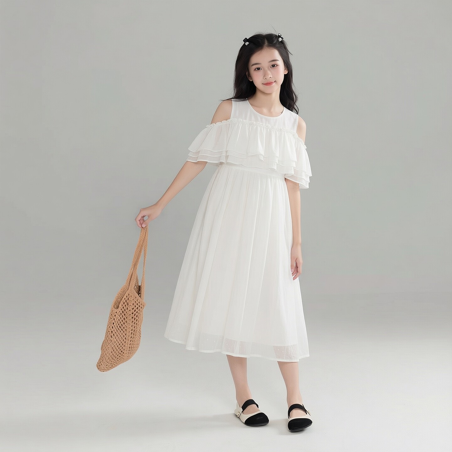 一款超仙气质舞台女童连衣裙夏季
